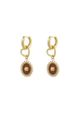 Earrings embrace life - brown h5 