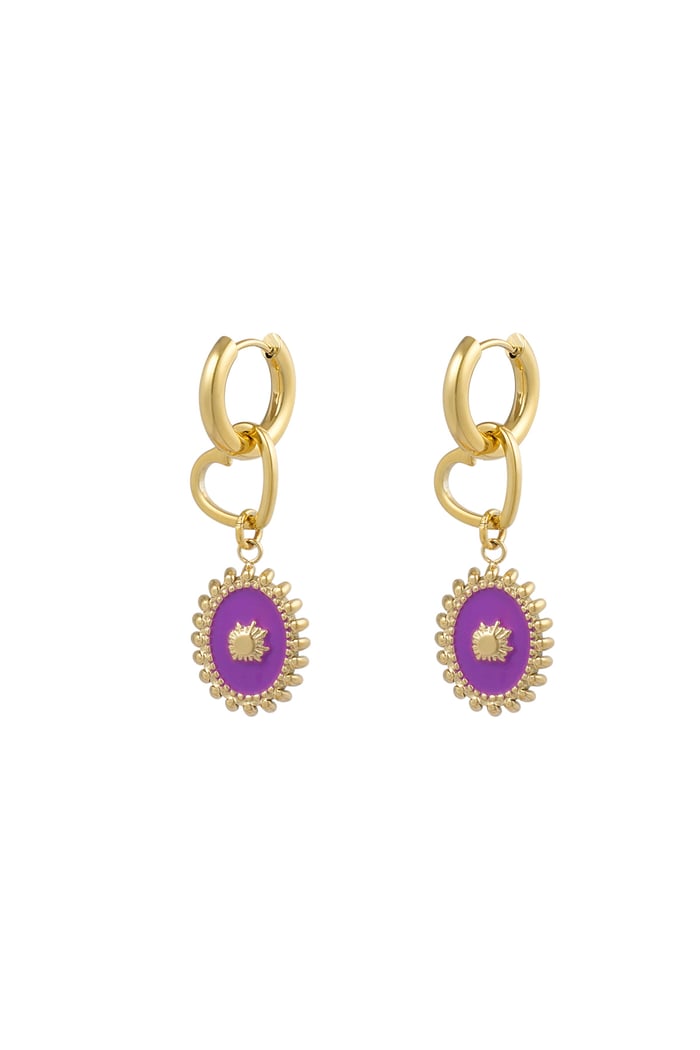 Earrings embrace life - purple 