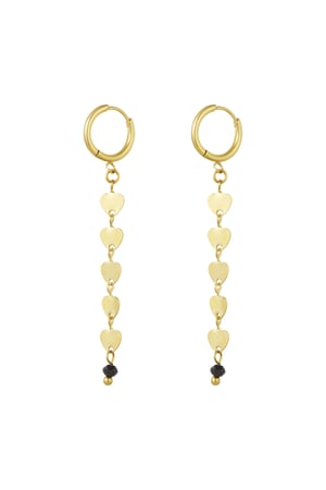 Earrings we need love - black Gold color h5 