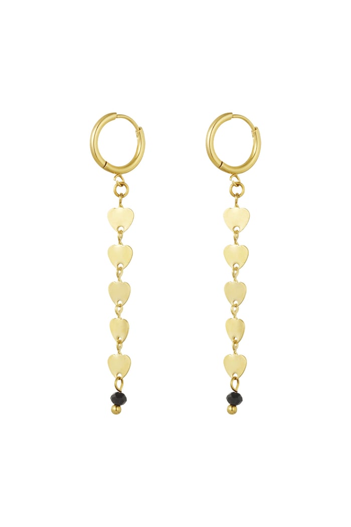 Earrings we need love - black Gold color 