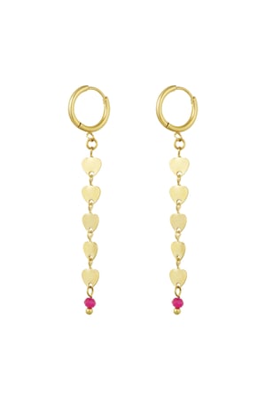 Earrings we need love - pink Gold color h5 