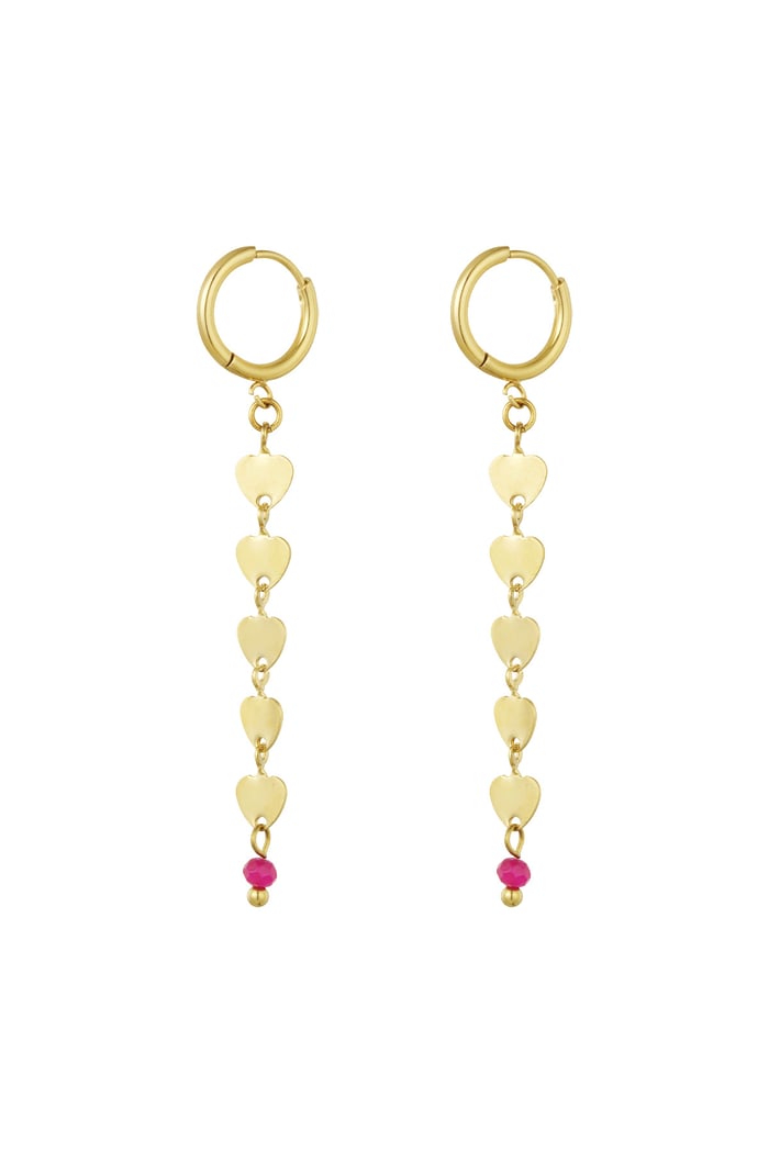 Earrings we need love - pink Gold color 