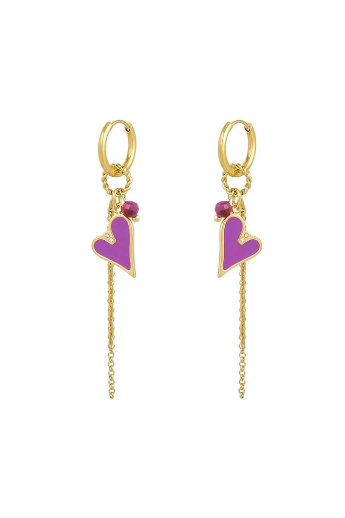 Earrings amazing love - purple 