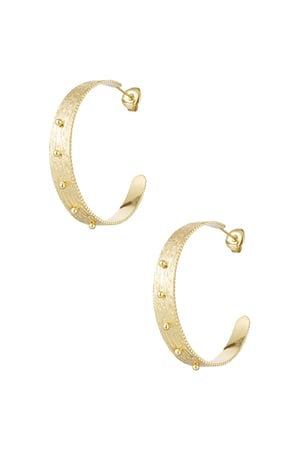 Earrings moon studs - Gold color h5 