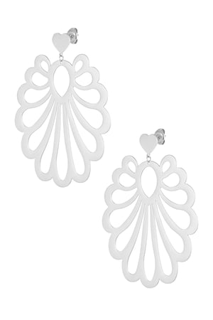 Earrings festive pattern - Silver Color color h5 