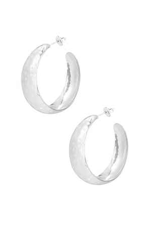 Earrings bubbly structure - Silver Color color h5 