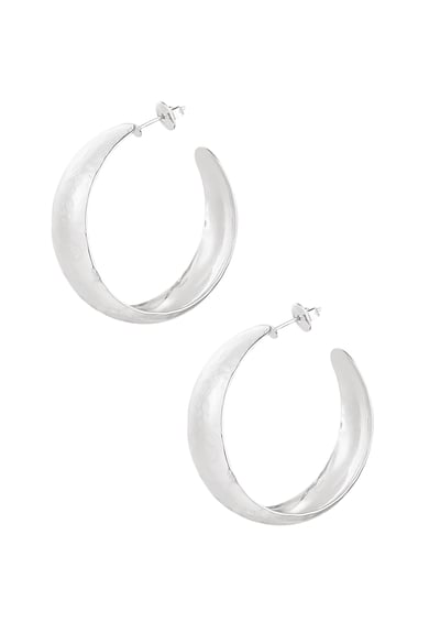 Oorbellen subtiele structuur - Zilver kleur h5 