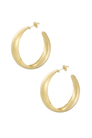 Earrings subtle structure - Gold color h5 