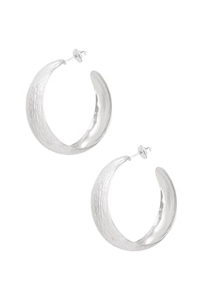 Earrings with print - Silver Color color h5 