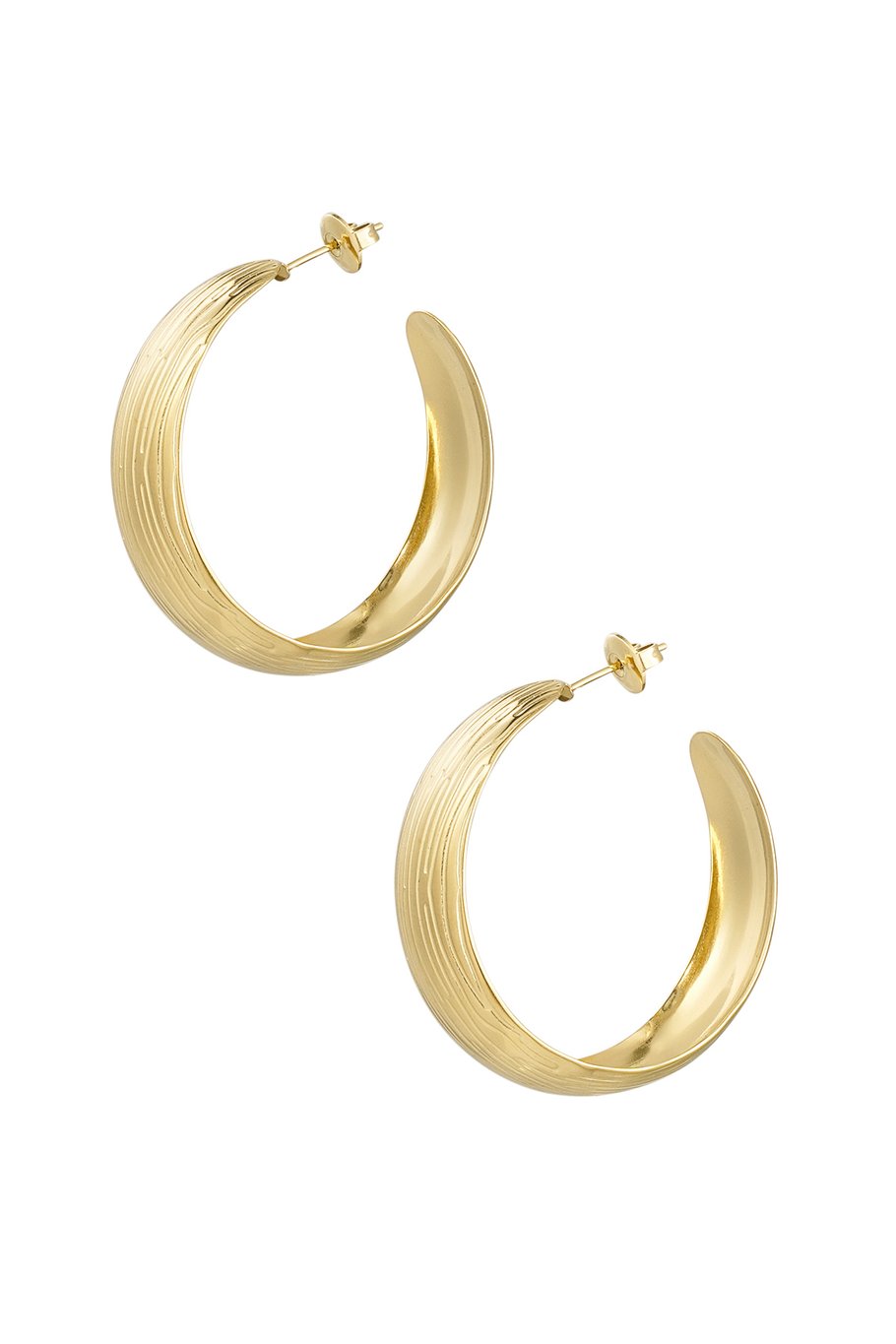 Ohrringe mit Aufdruck - Goldfarbe 