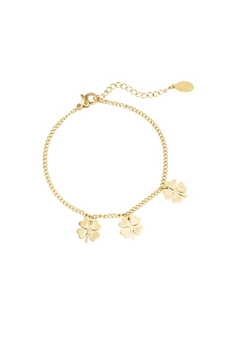 Bracelet clovers - Gold color 2