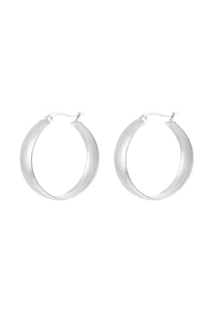 Earrings with print - Silver Color color h5 