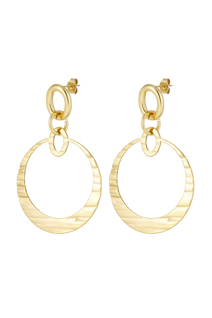 Earrings rings - Gold color 