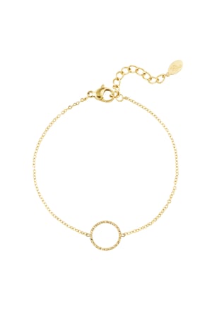 Bracelet glittering round - Gold color h5 