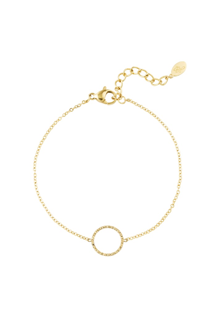 Bracelet glittering round - Gold color 