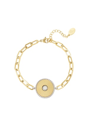 Link bracelet with gold/silver detail - Gold color h5 