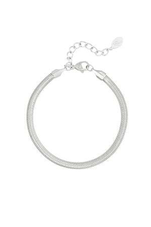 Armband flach schmal - Silber - 4,0MM h5 