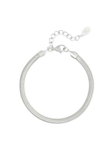 Bracelet flat narrow - Silver color-4.0MM