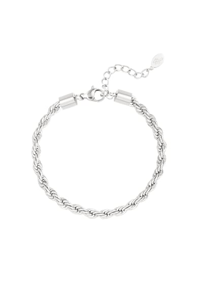 unisex bracelet twisted coarse - Gold color-4.0mm h5 