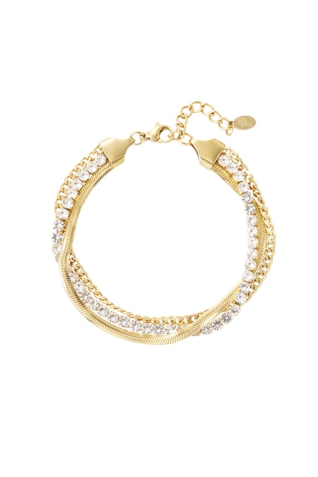 Bracelet double layer of stones - Gold color 2