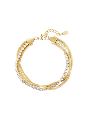 Verspieltes Armband mit Bling – Goldfarbe - Goldfarbefarbe h5 