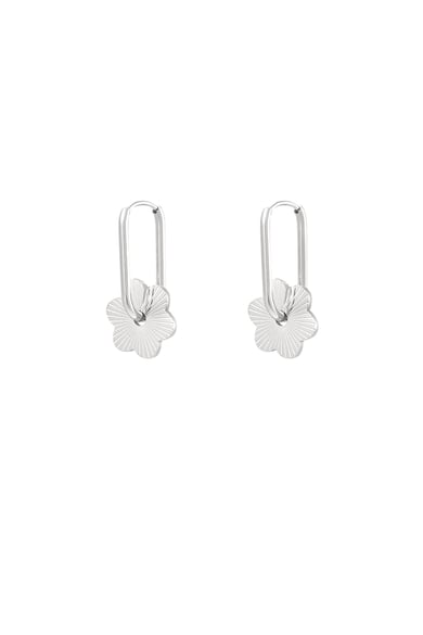earrings elongated round flower h5 