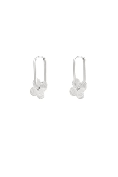 earrings elongated with flower h5 
