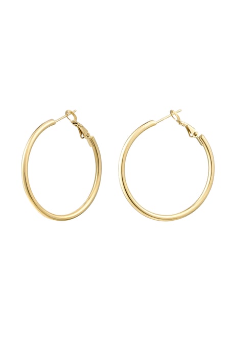 Earrings basic medium - Gold color 2