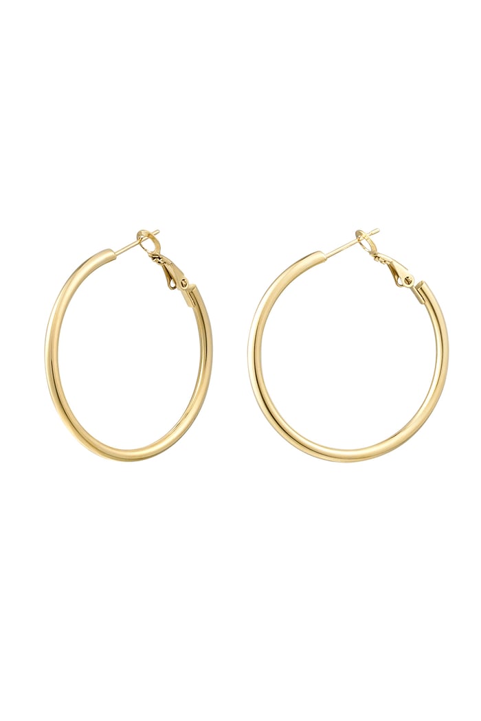 Earrings basic medium - Gold color 