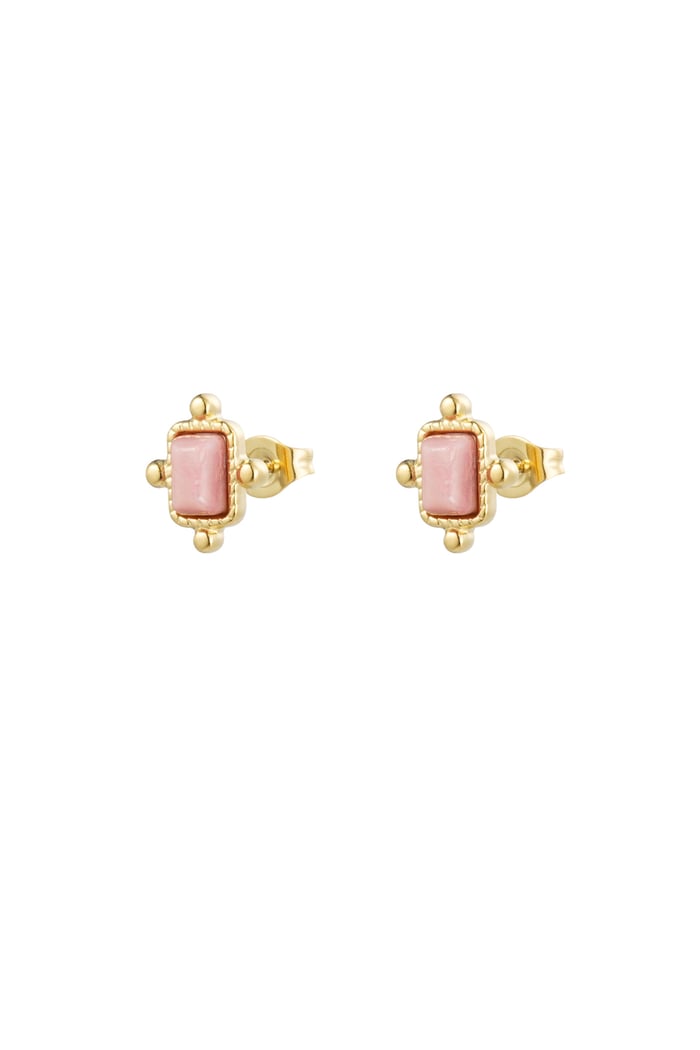 Studs vintage - Gold color/pink 