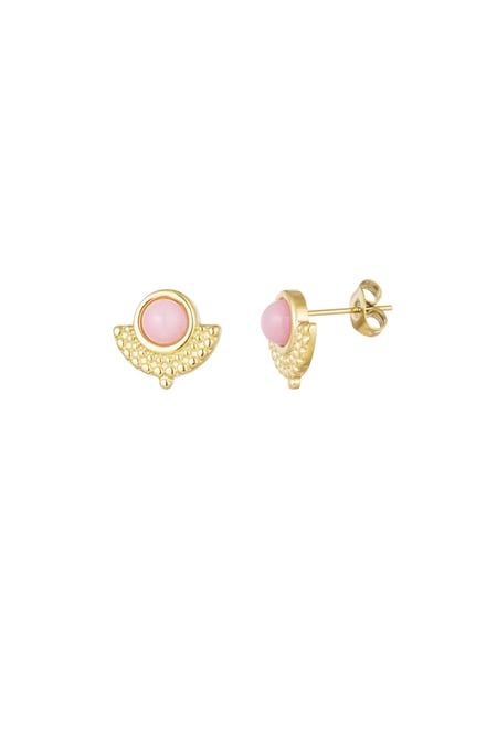 Vintage stud earrings - pink