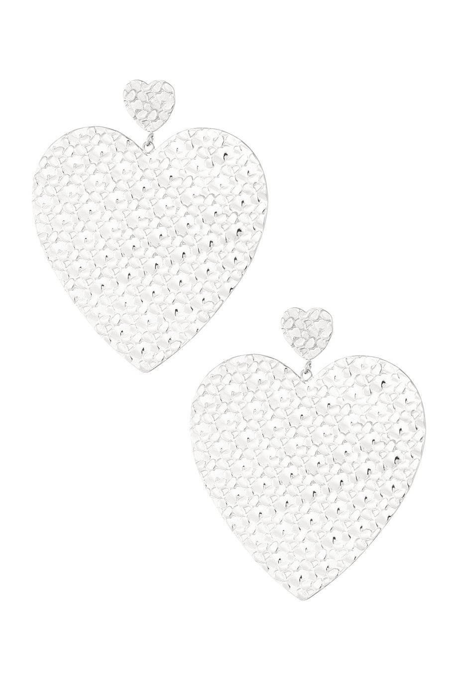 small heart earring with large heart pendant 