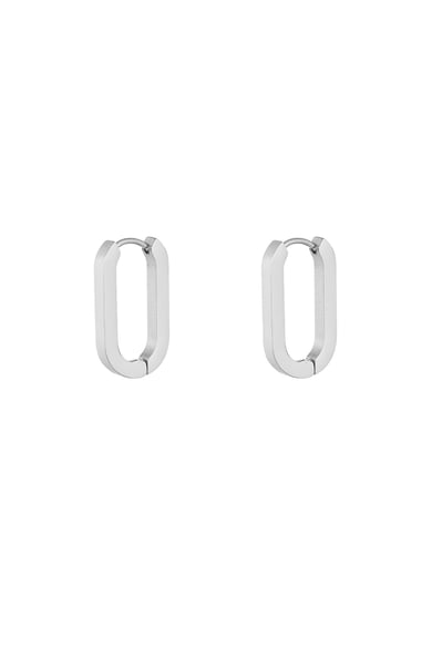 Basic geometric oval earrings - Medium h5 