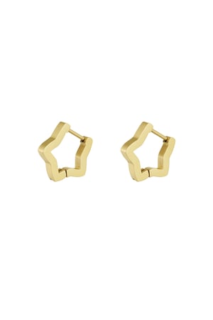 Basic star earrings Gold Color - small h5 