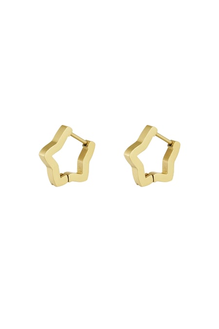 Basic star earrings Gold Color - small