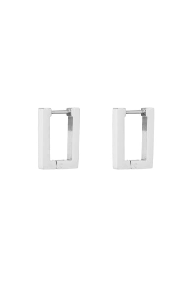 Basic rectangle earrings Gold Color - small h5 