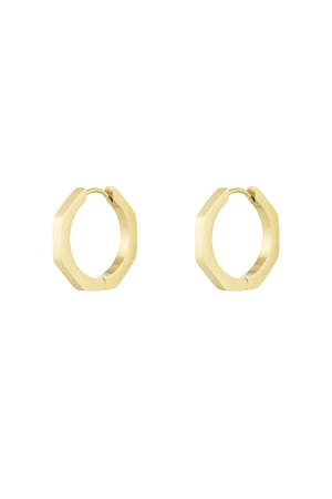 Classic round earrings large - Gold color h5 