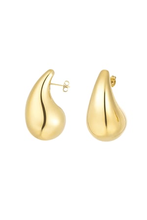 Drop earrings large - Gold color h5 