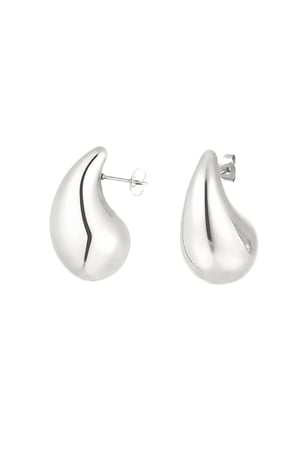 Drop earrings medium - Silver Color color h5 