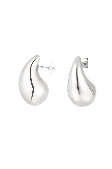 Drop earrings medium - Silver Color color