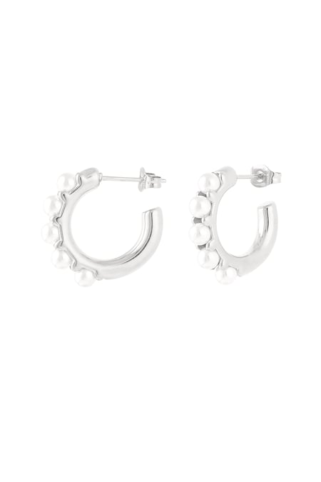 Earrings pearl pureness - Silver Color color 2