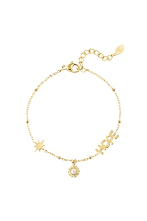 ball bracelet with hope and pendants - Gold color h5 