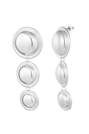 Earrings three dots - Silver Color color h5 