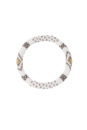 Bead bracelet figure - white/Silver color h5 