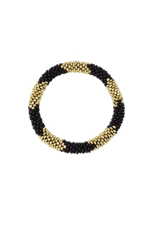 Perlenarmband Figur - Goldfarbe/Schwarz h5 