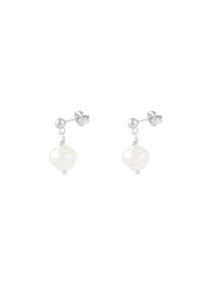 Earrings pearl charm - Silver Color color 