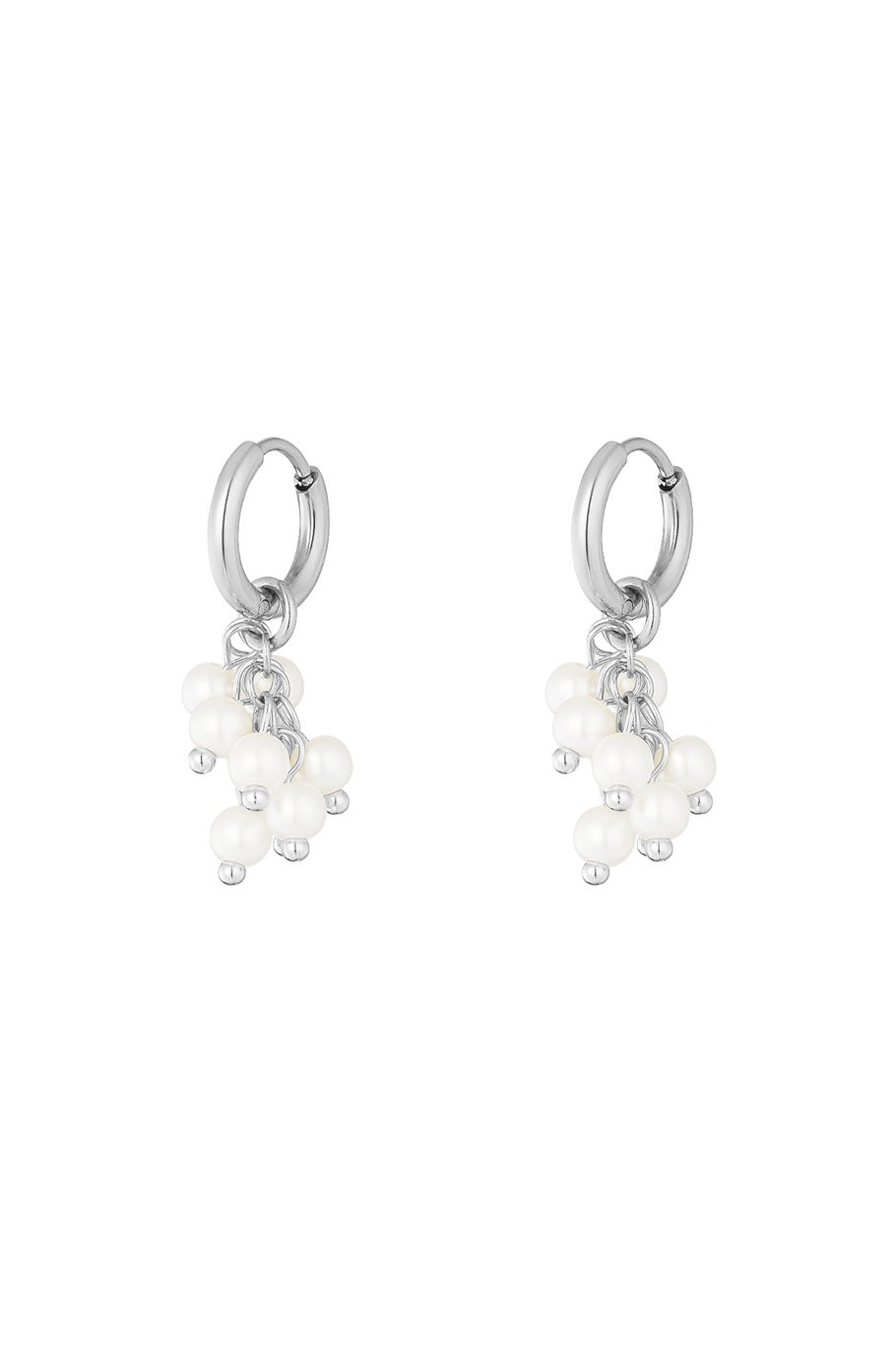Ohrring mit Perlenspule – Goldfarbe - Goldfarbefarbe 