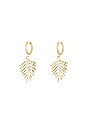 Earrings sail with pearls - Gold color h5 