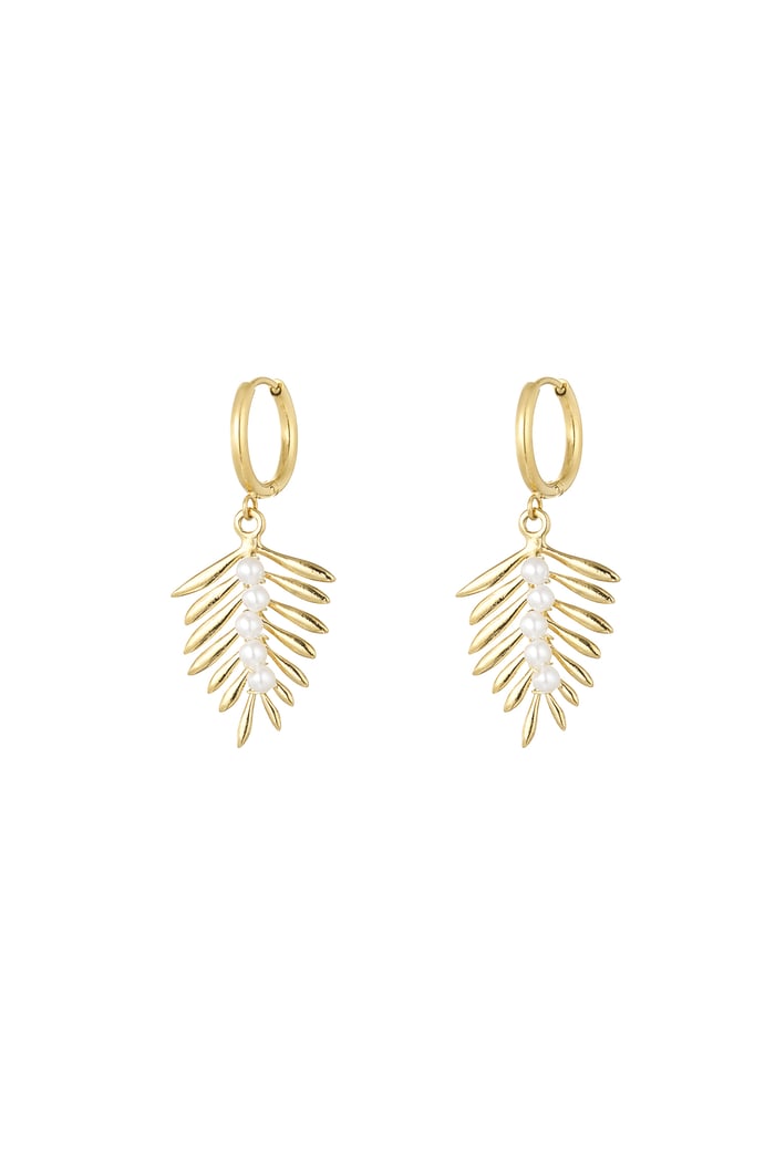 Earrings sail with pearls - Gold color 