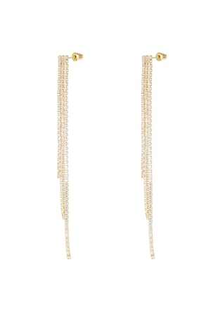 Festive sparkle drops earrings - Gold color h5 Picture3